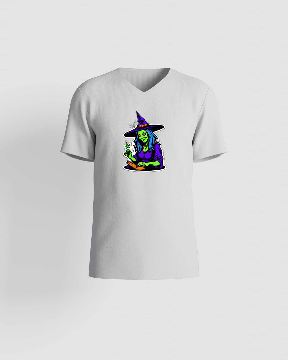 Weedcraft T-shirt: Green Witch Reading Book, Cannabis Princessproduct image