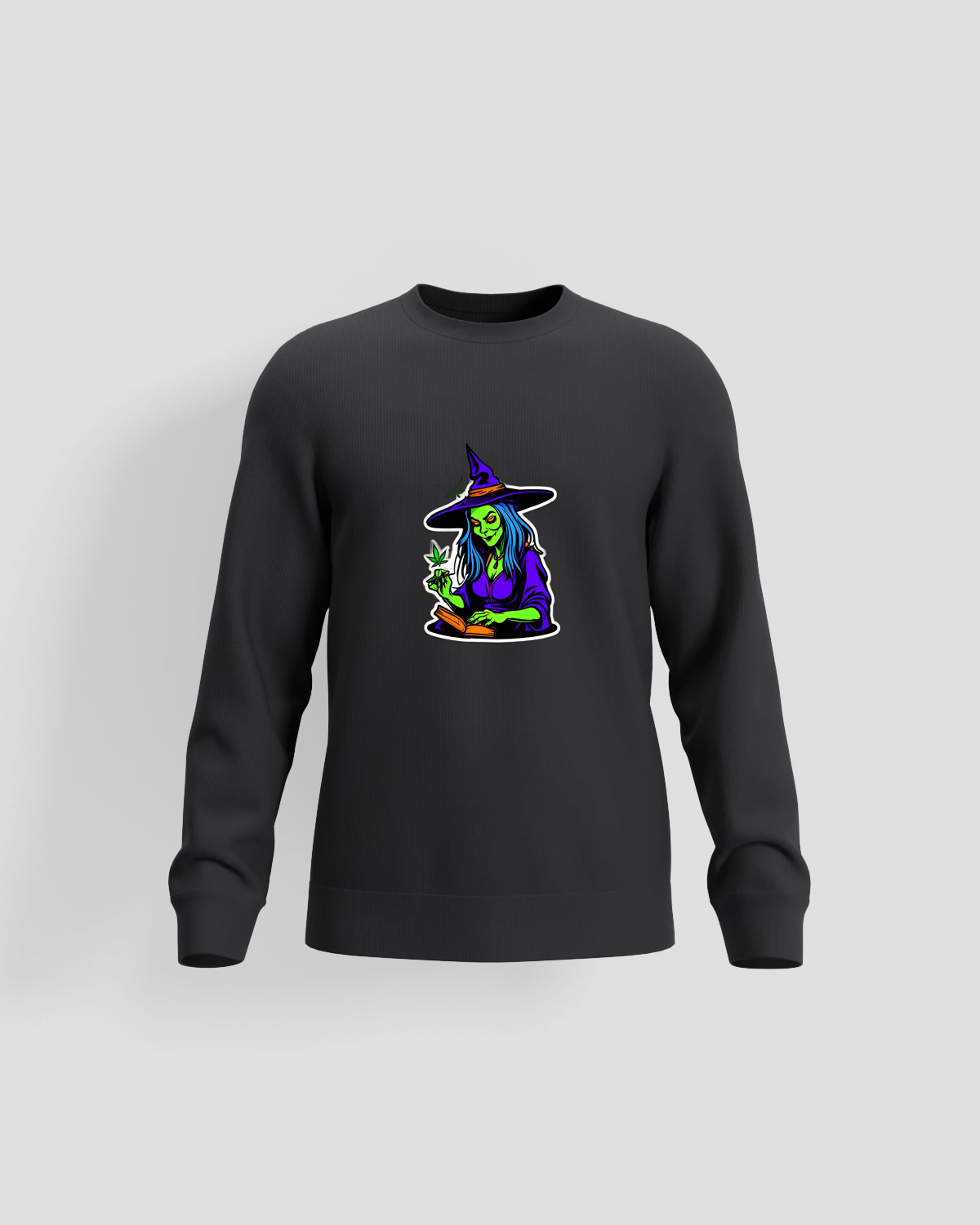 Weedcraft Sweatshirt: Green Witch Reading Bookproduct image