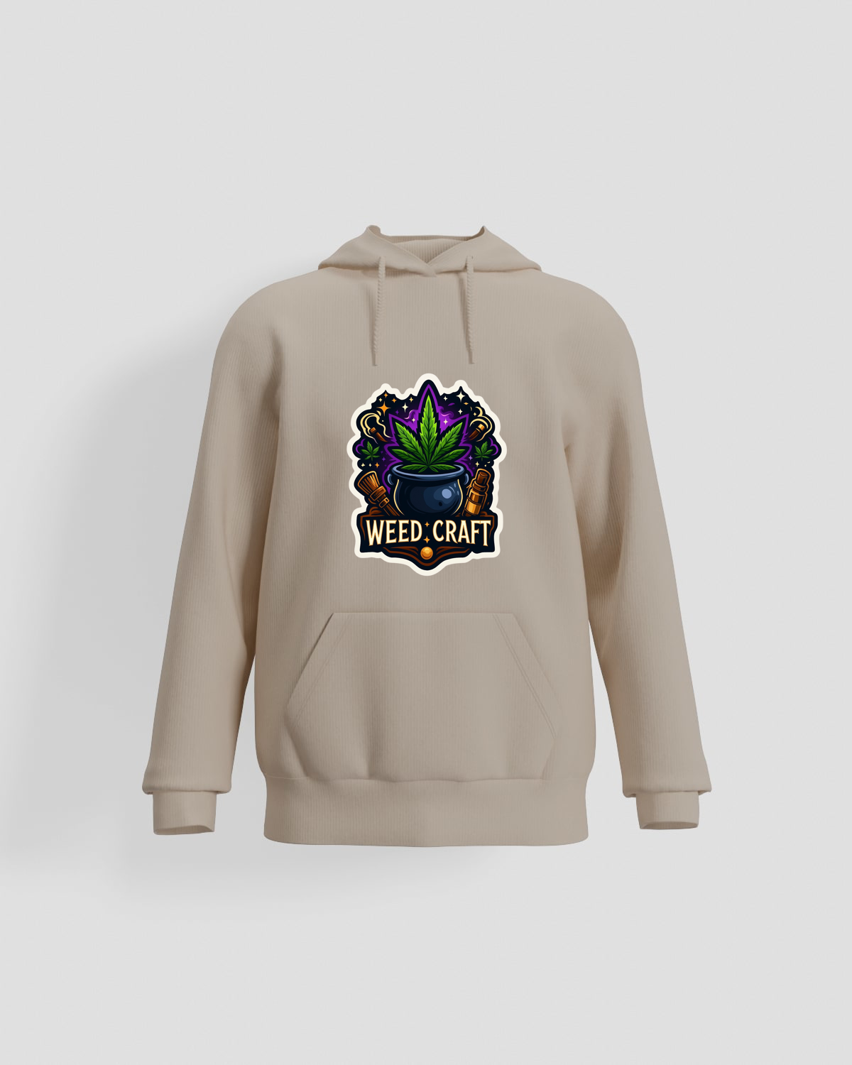 Weedcraft Hoodie, customizable, 80% cotton, product image