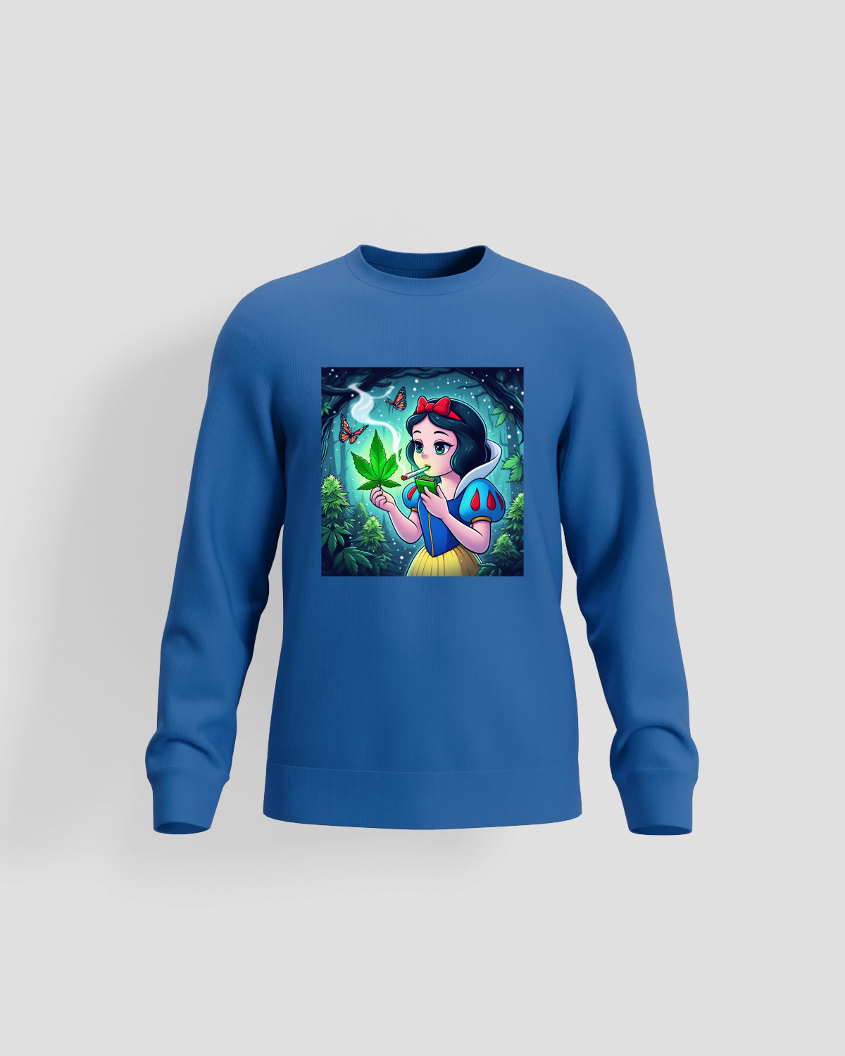 Weedcraft Hoodie, customizable, 80% cotton, Blueproduct image