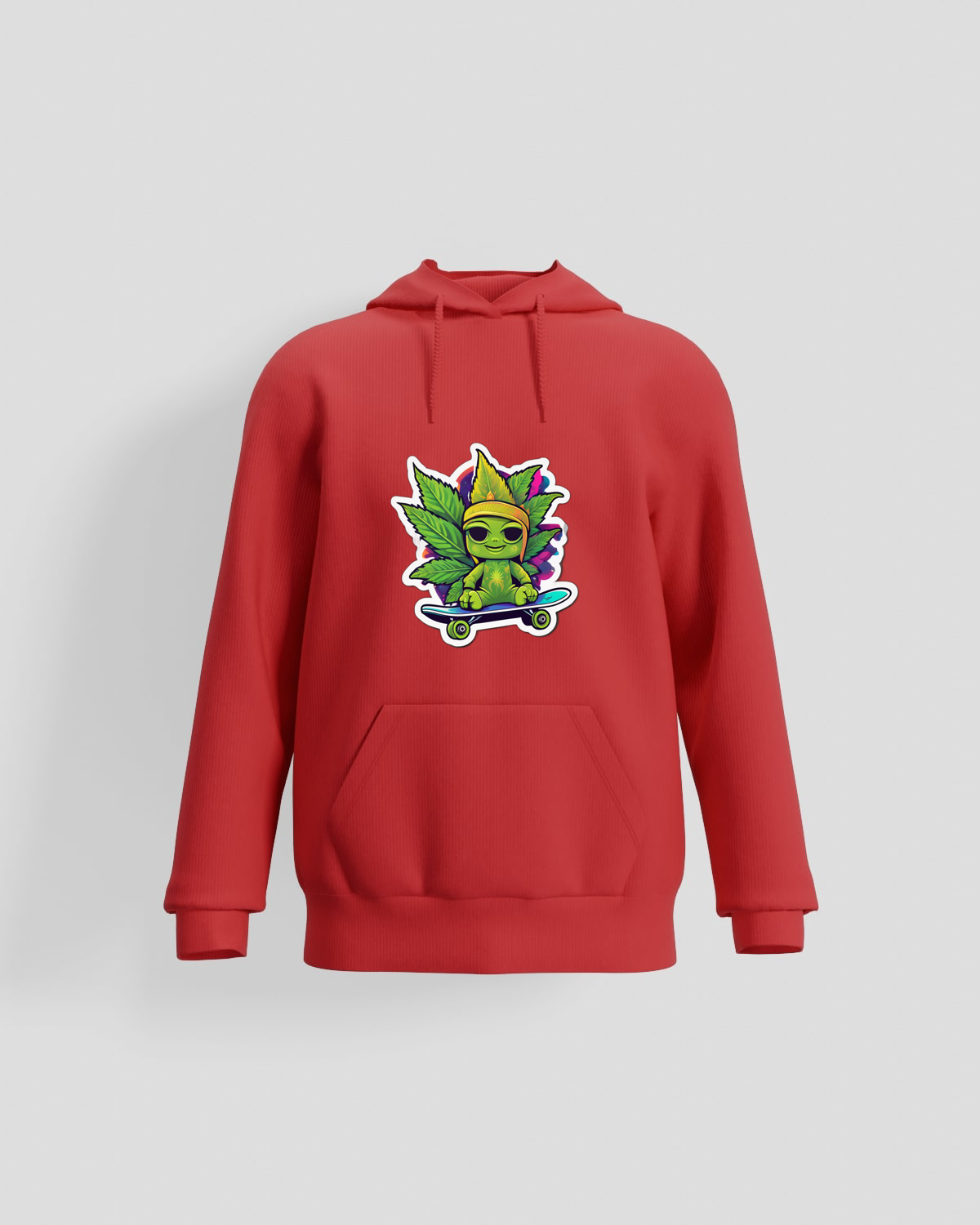 Weedcraft Green Sweatshirt Skateboarding Cannabis Leafproduct image