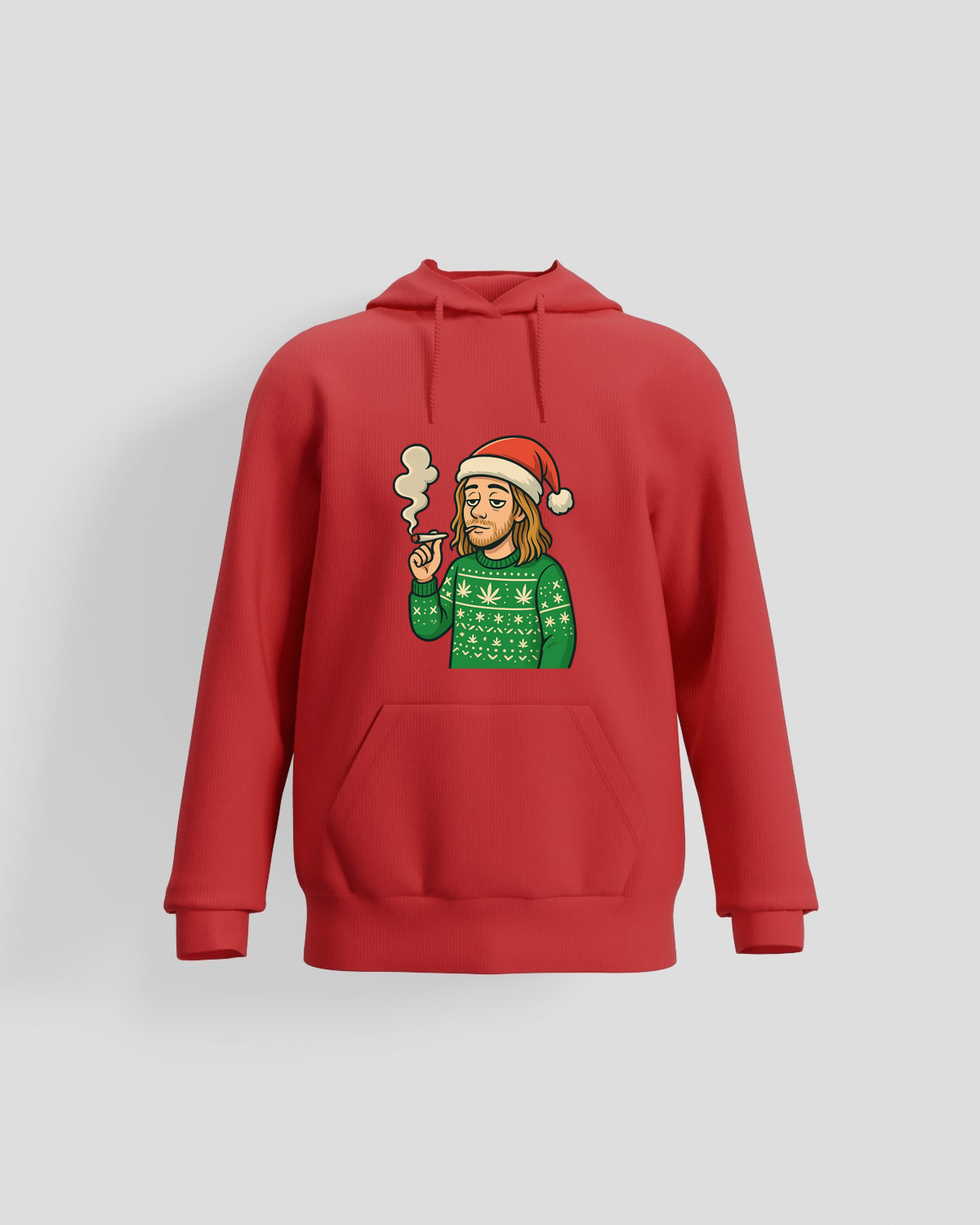 Weedcraft Bearded Santa Smokes Holiday Sweatshirtproduct image