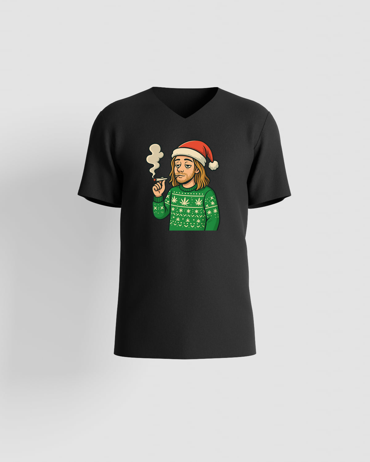 Weedcraft T-SHIRTS: Bearded Santa Smoking Holiday

product image