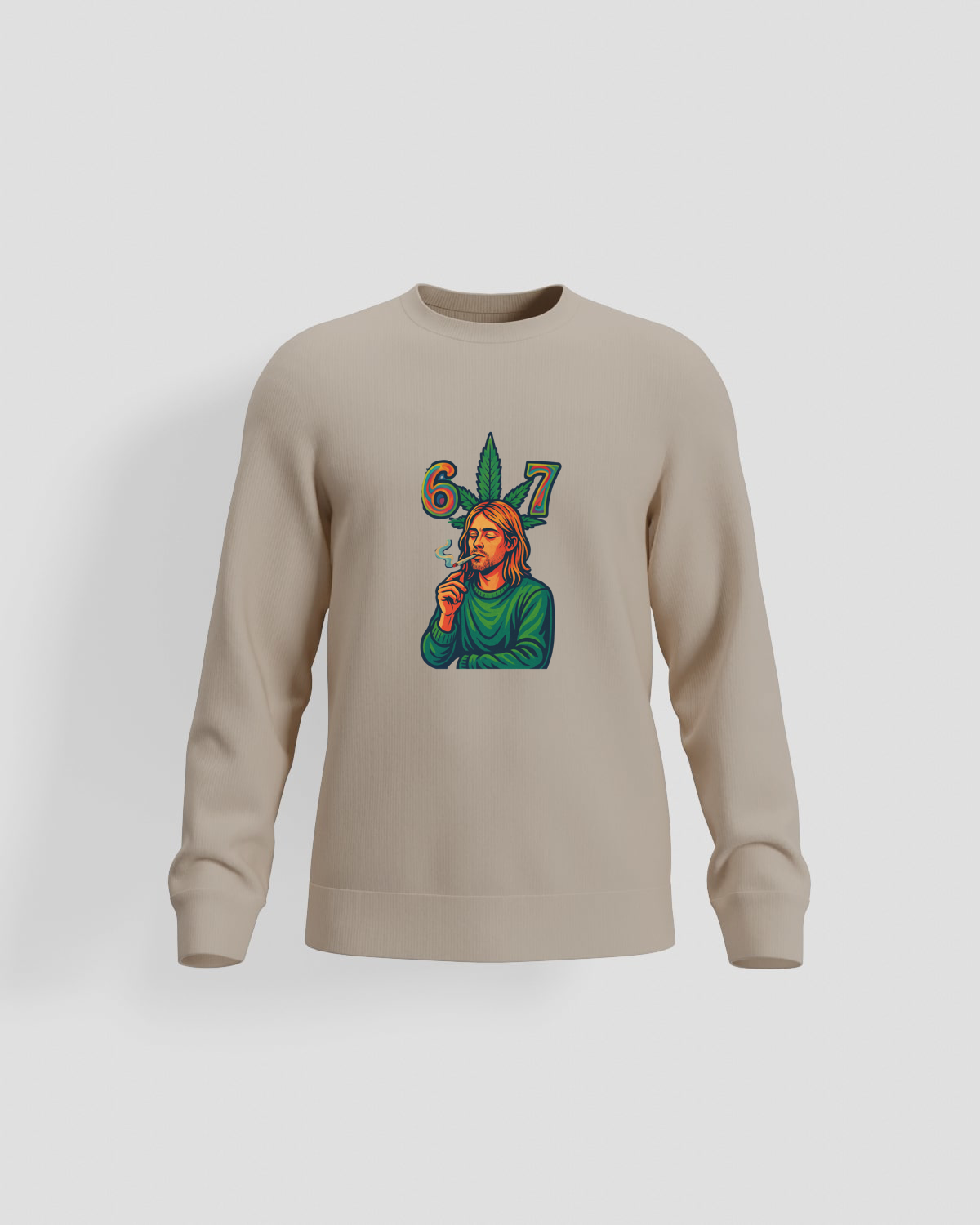 Weedcraft Black Sweatshirt Nirvana Smokeproduct image