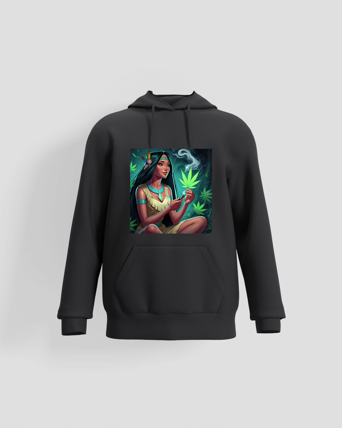 Weedcraft Hoodie, customizable, 80% cotton, Blackproduct image
