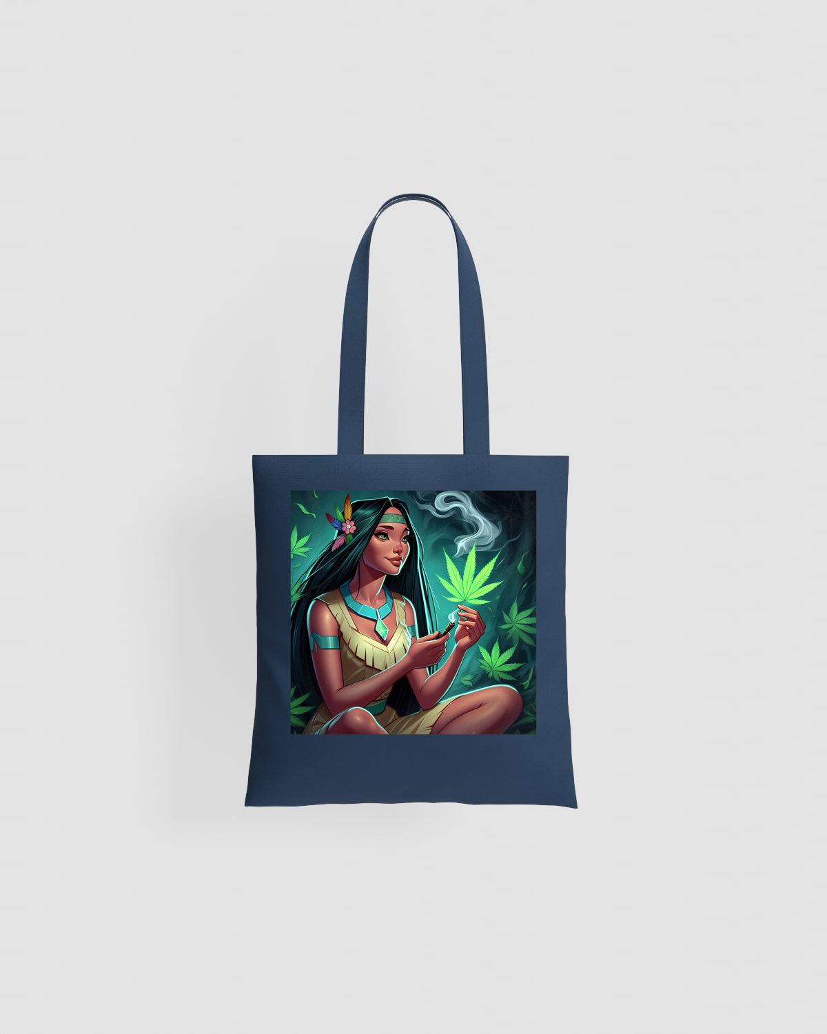 Weedcraft Tote bag, customizable, 100% cotton, unisex, Blueproduct image