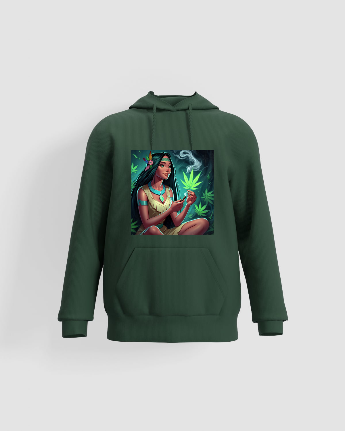 Weedcraft Hoodie, customizable, 80% cotton, Greenproduct image