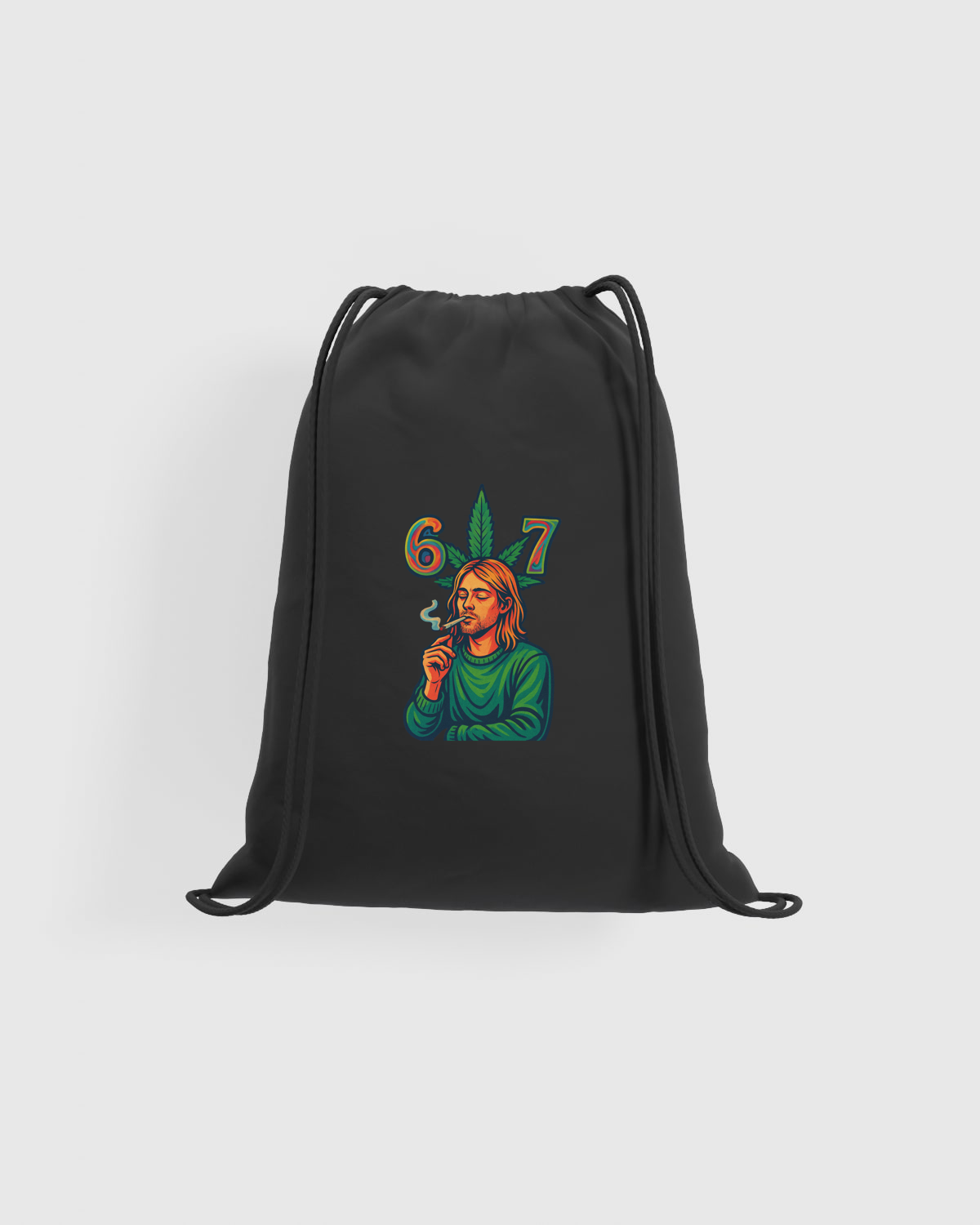 Weedcraft Black Drawstring Bag Nirvana Smokeproduct image