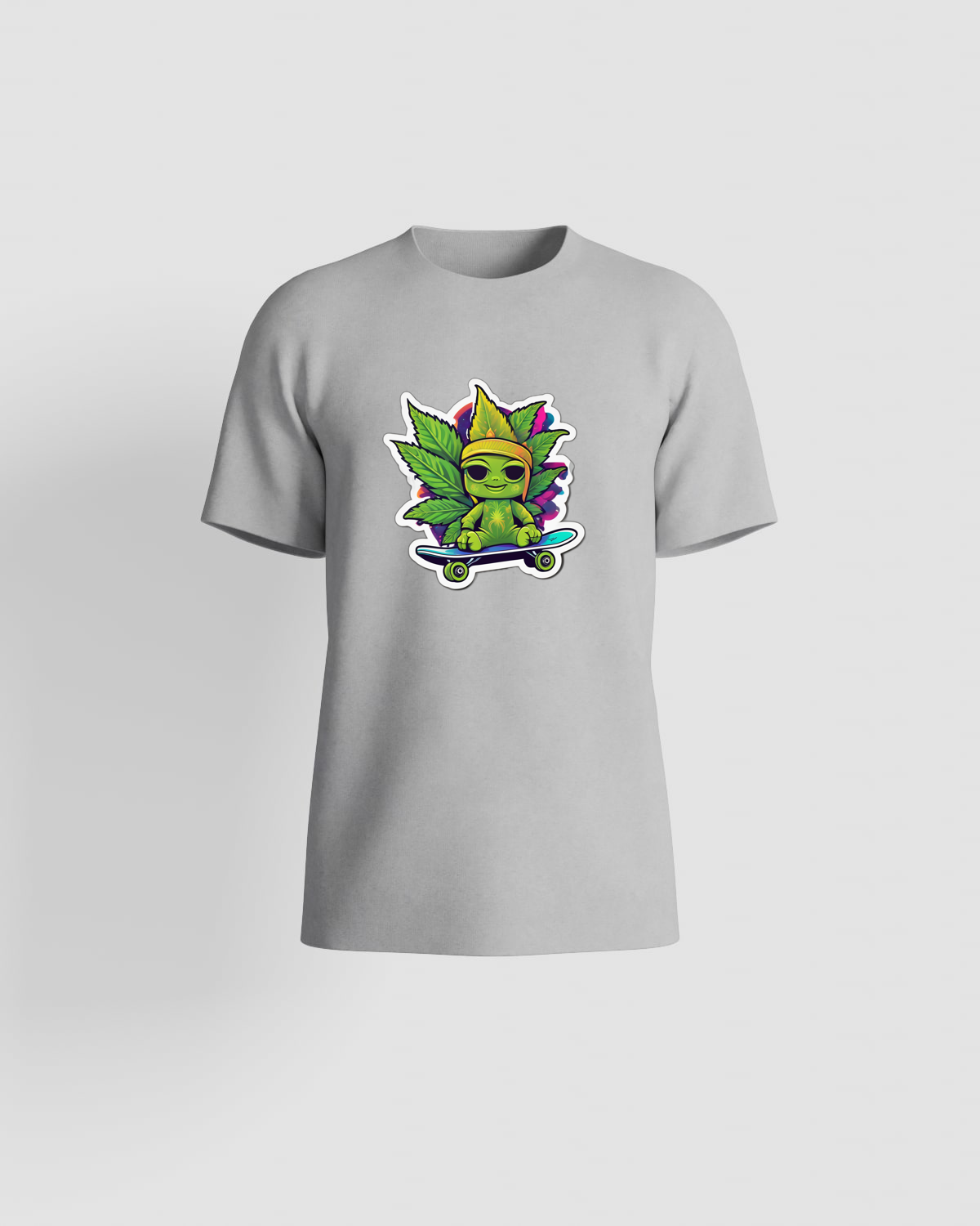 Weedcraft Green T-Shirt Leaf Helmet Skateboardproduct image