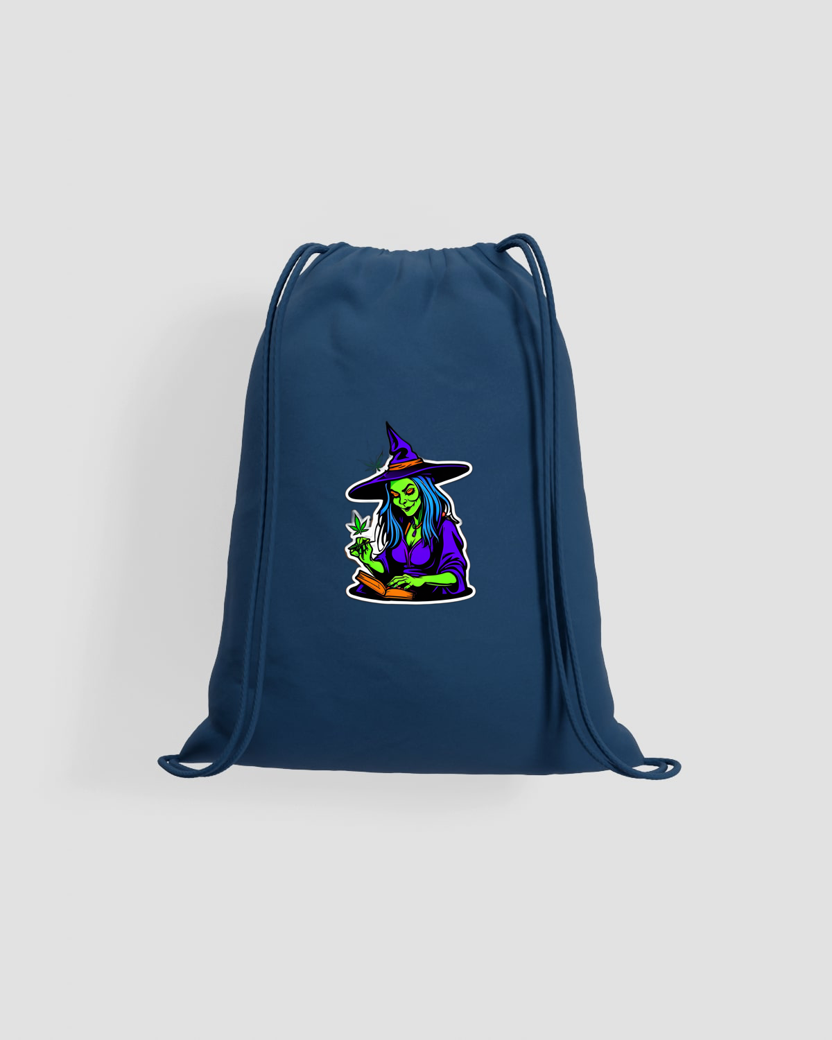 Weedcraft Drawstring Bag: Green Witch Reading Bookproduct image