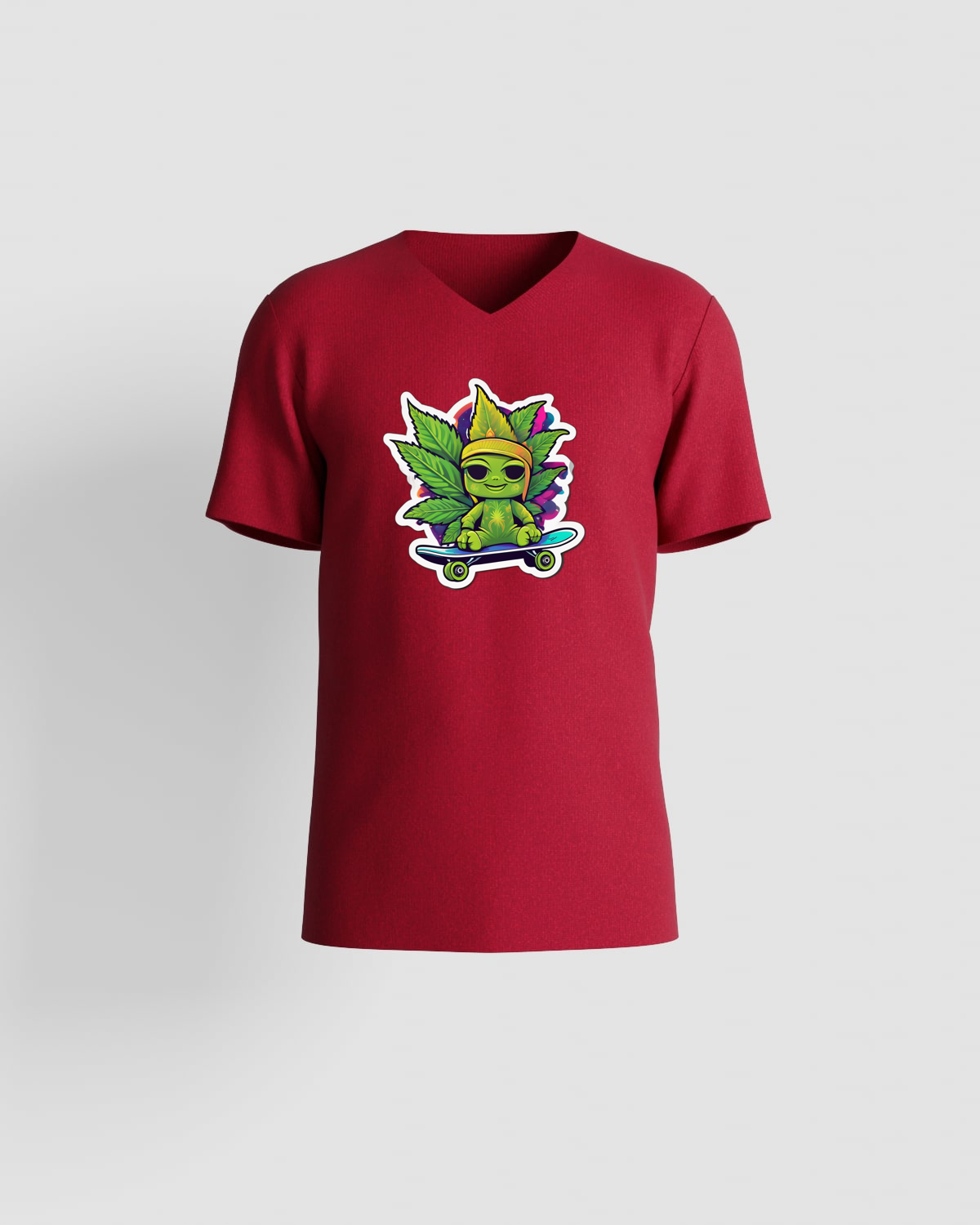 Weedcraft Green T-SHIRTS Helmeted Skate Leafproduct image