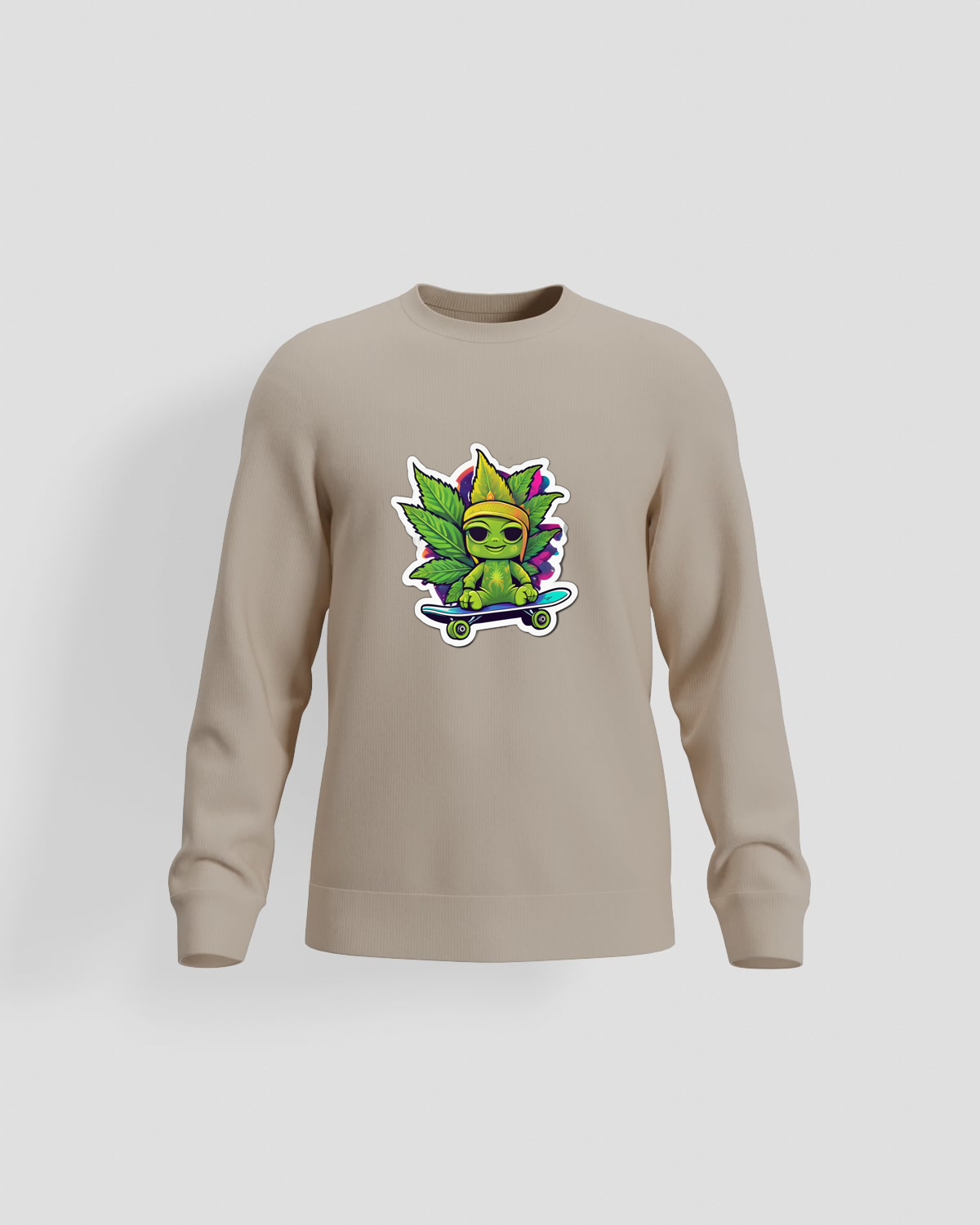 Weedcraft Green Skateboarder Sweatshirtproduct image