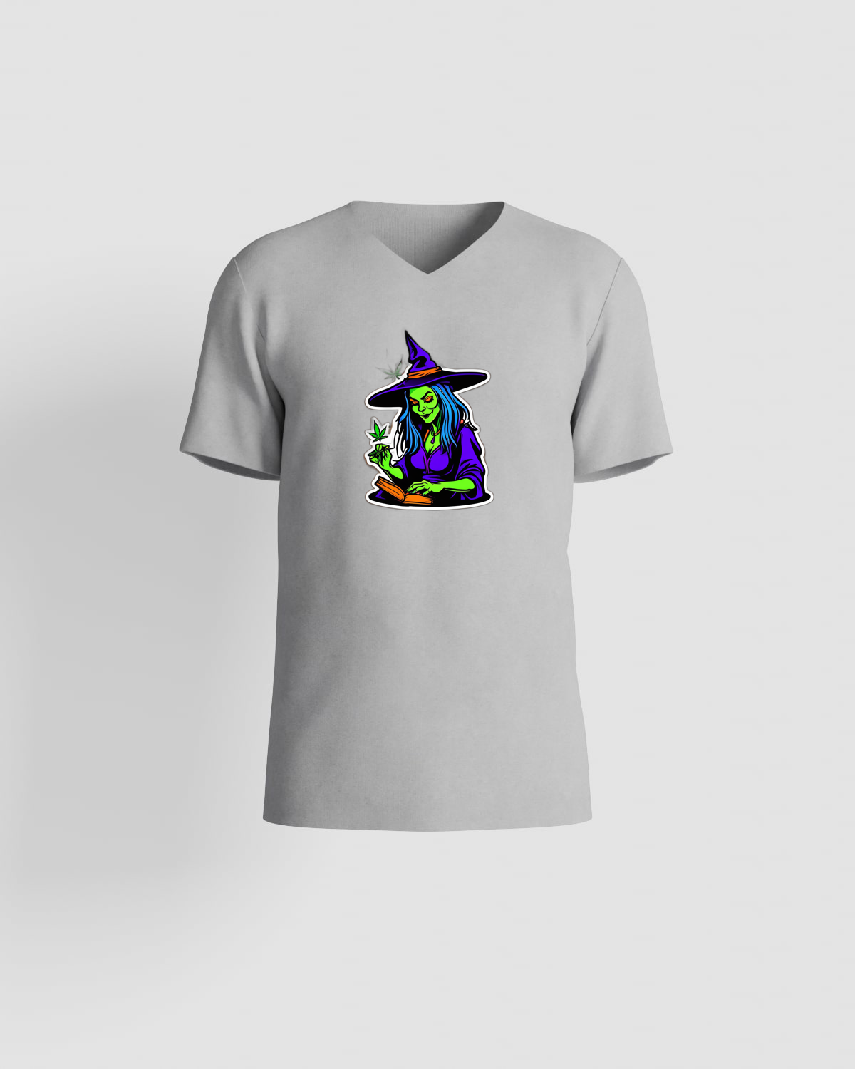 Weedcraft T-shirt: Green Witch Reading Book, Cannabis Princessproduct image