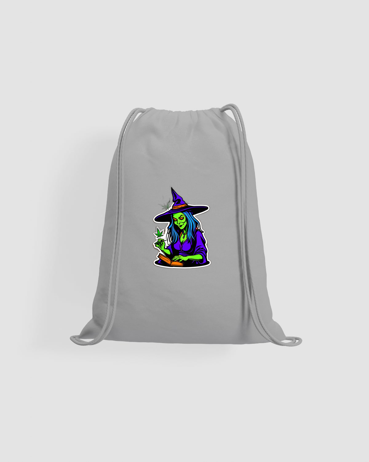 Weedcraft Drawstring Bag Green Witch Book and Cannabisproduct image