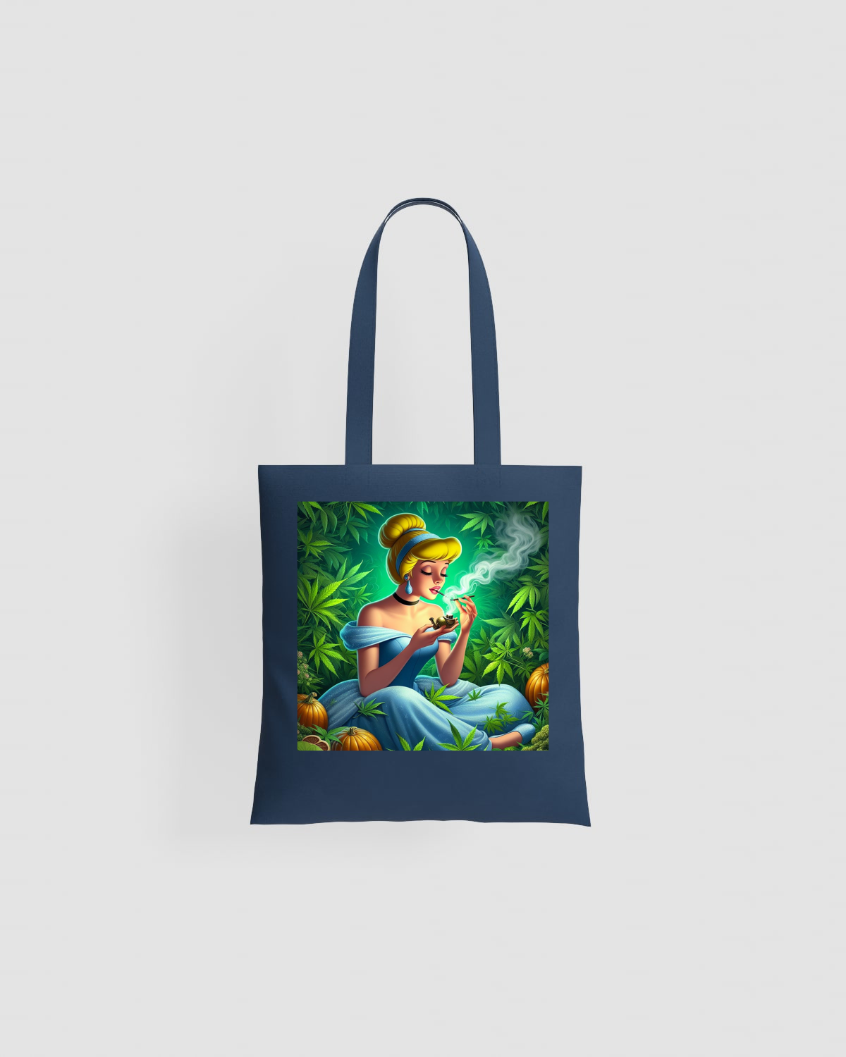 Weedcraft Tote bag, customizable, 100% cotton, unisex, Blueproduct image